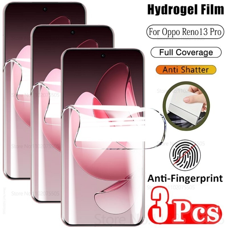 Oppo Reno 12 - 3 paket Tam Kapsama Hidrojel Film