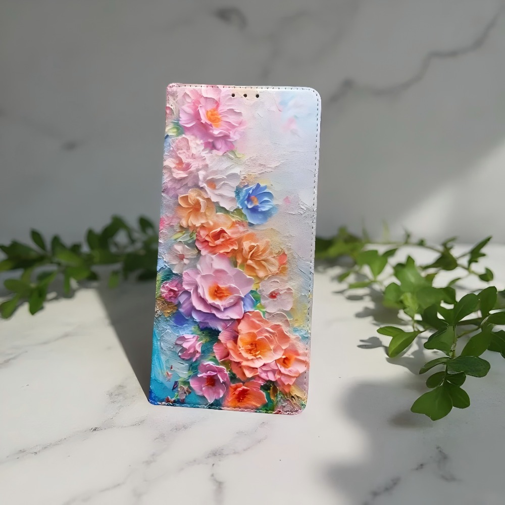 Samsung Galaxy S24 - Boyalı Manyetik Kapaklı Deri Cüzdan Kılıf