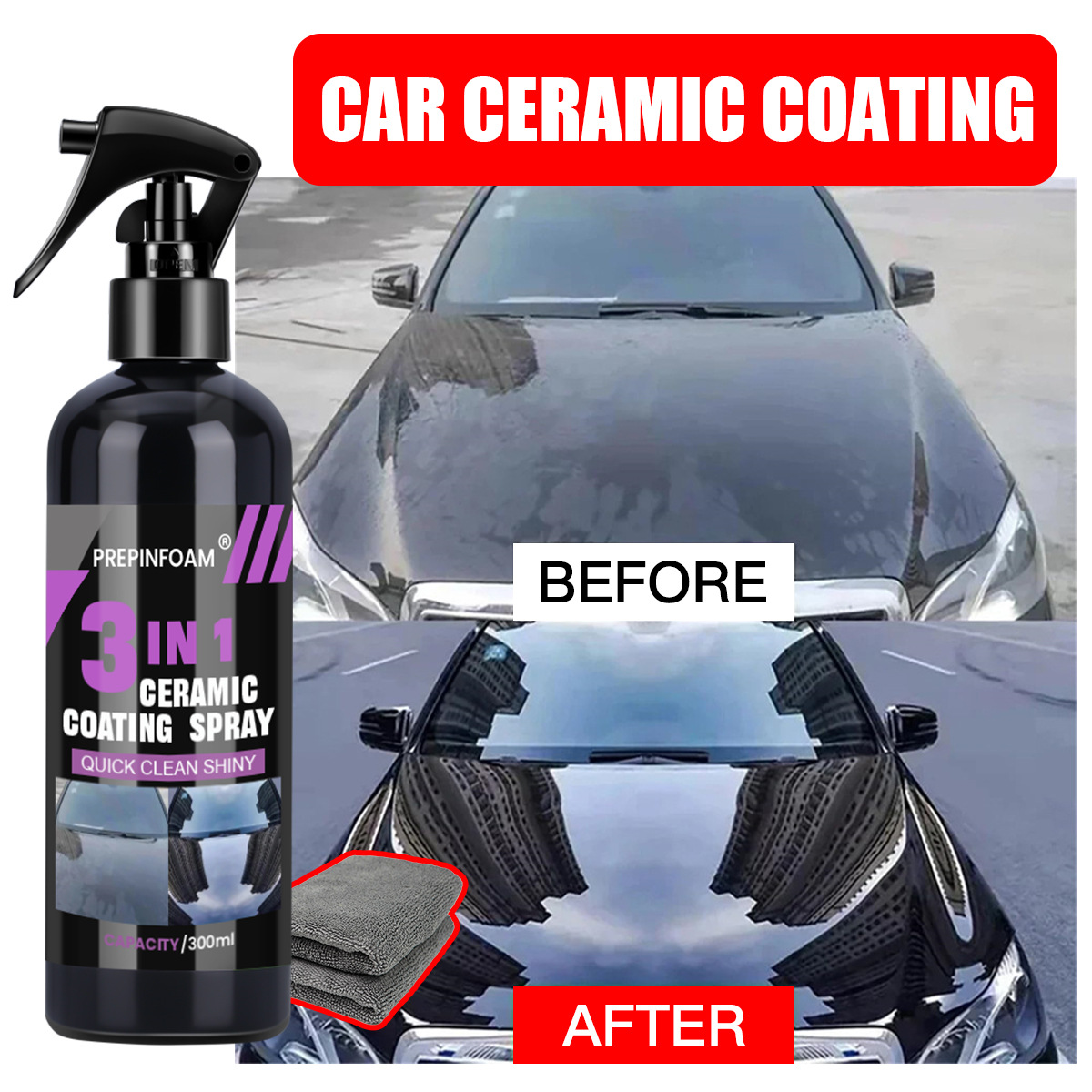 Nano Liquid Coating - Hızlı Temizlik Leke Çıkarıcı Araba Spreyi