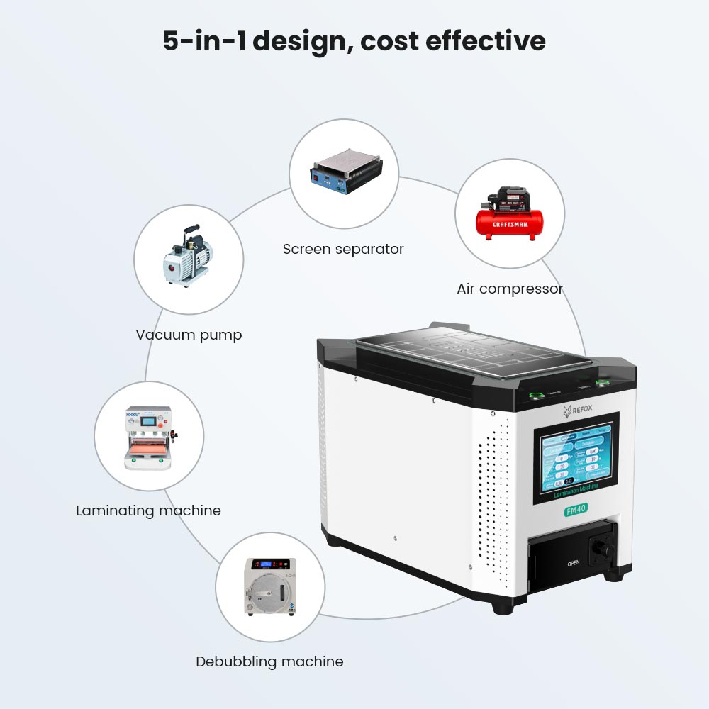 REFOX FM-40 5in1 Laminasyon Ma - Screen Alignment Tool incelemesi ve fiyatı